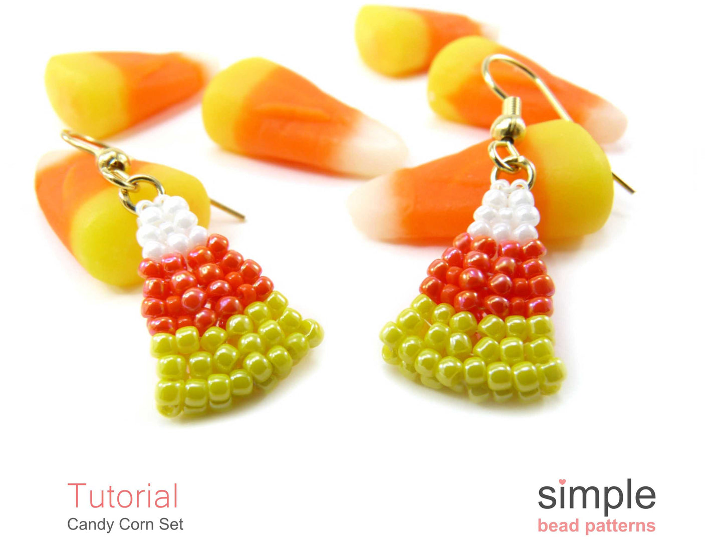 Candy Corn Earrings & Necklace Beading Pattern