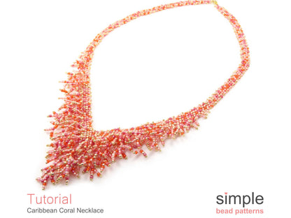 Caribbean Coral Fringe Necklace Beading Pattern