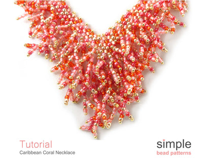 Caribbean Coral Fringe Necklace Beading Pattern