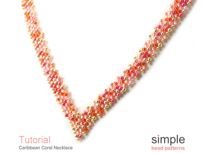 Caribbean Coral Fringe Necklace Beading Pattern