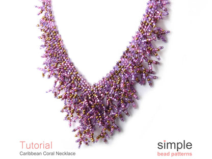 Caribbean Coral Fringe Necklace Beading Pattern