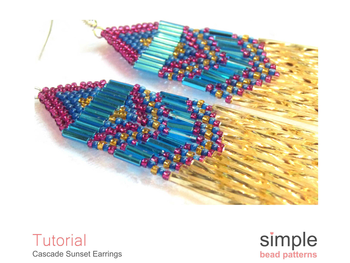 Cascade Sunset Earrings Beading Pattern