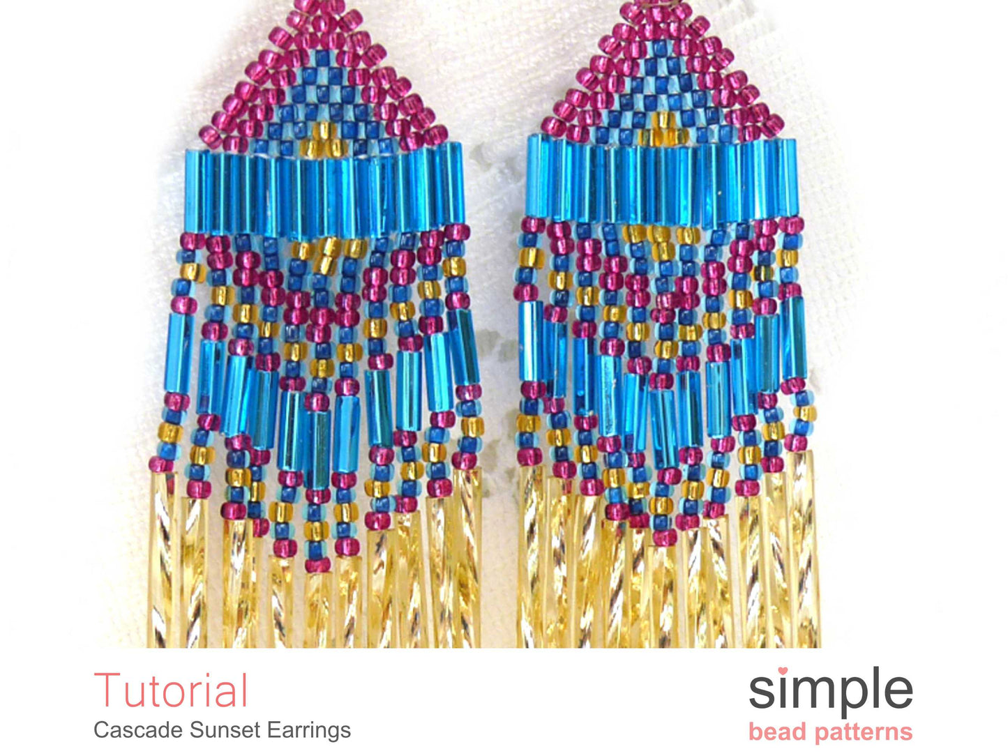 Cascade Sunset Earrings Beading Pattern