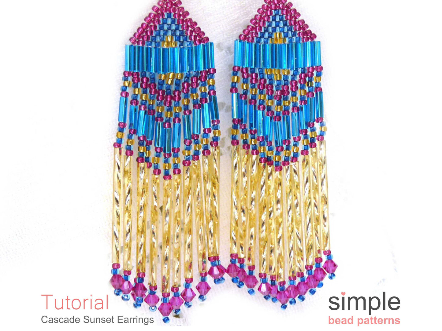 Cascade Sunset Earrings Beading Pattern
