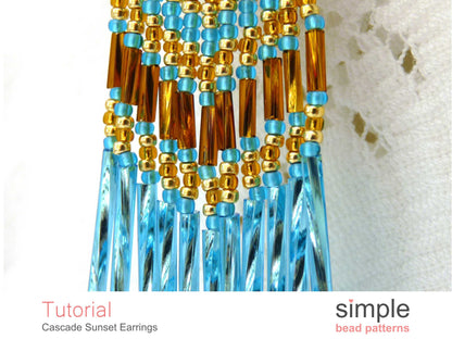 Cascade Sunset Earrings Beading Pattern