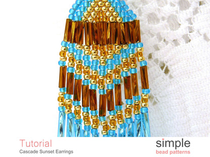 Cascade Sunset Earrings Beading Pattern