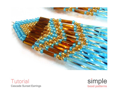Cascade Sunset Earrings Beading Pattern