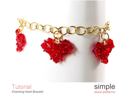 Charming Heart Bracelet Beading Pattern