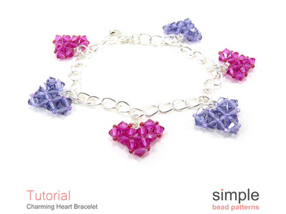 Charming Heart Bracelet Beading Pattern