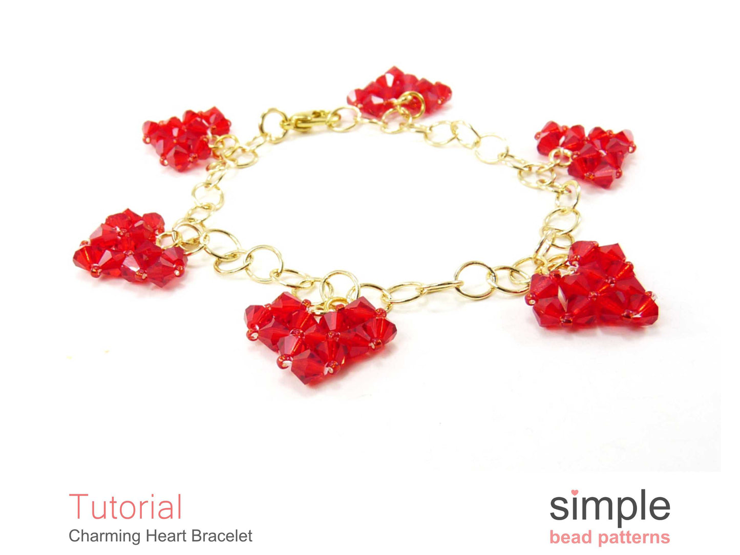 Charming Heart Bracelet Beading Pattern