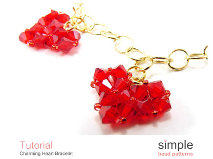 Charming Heart Bracelet Beading Pattern