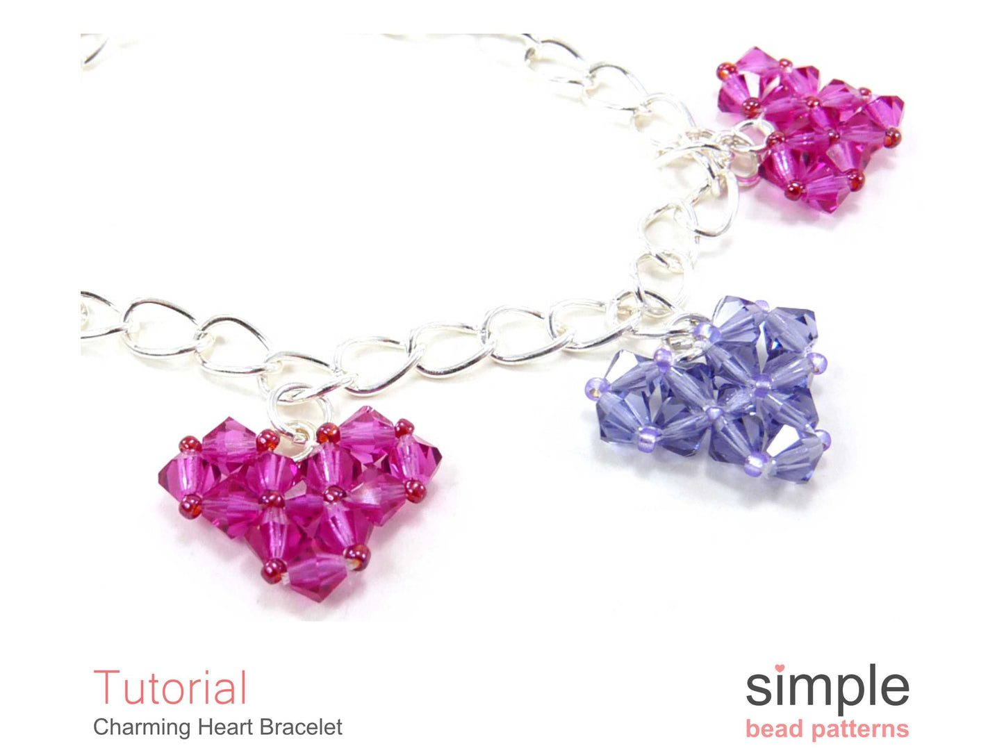 Charming Heart Bracelet Beading Pattern