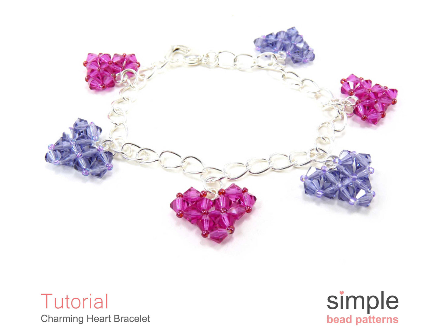 Charming Heart Bracelet Beading Pattern