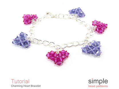 Charming Heart Bracelet Beading Pattern