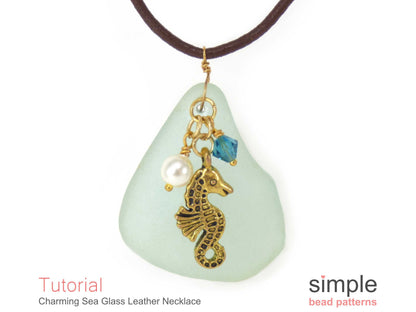 Charming Sea Glass Leather Necklace Tutorial