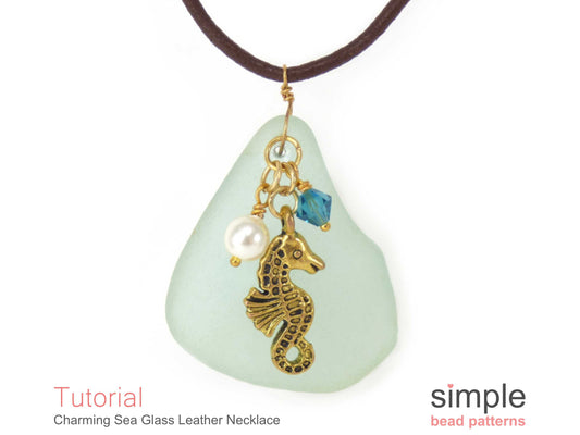 Charming Sea Glass Leather Necklace Tutorial