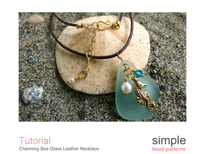 Charming Sea Glass Leather Necklace Tutorial