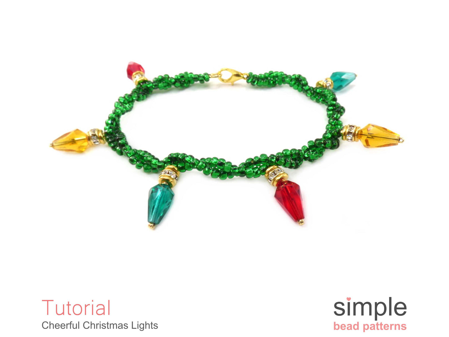 Cheerful Christmas Light Earrings, Bracelet & Necklace Pattern