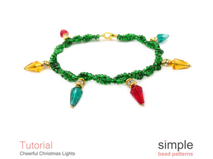 Cheerful Christmas Light Earrings, Bracelet & Necklace Pattern