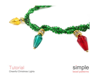 Cheerful Christmas Light Earrings, Bracelet & Necklace Pattern