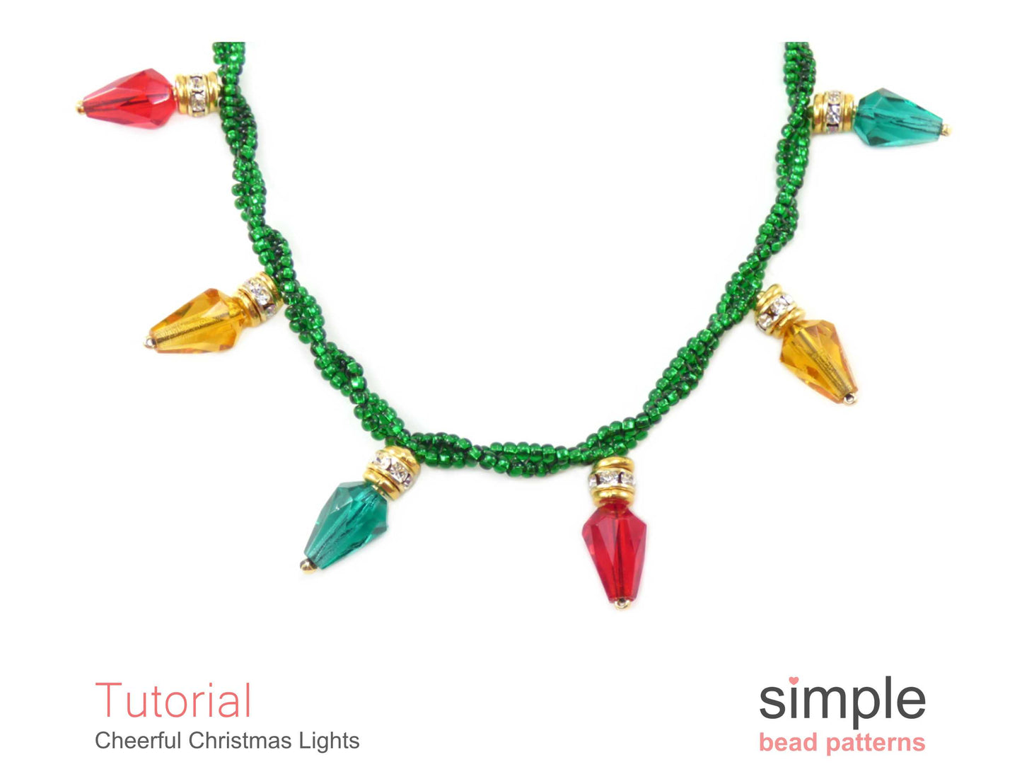 Cheerful Christmas Light Earrings, Bracelet & Necklace Pattern