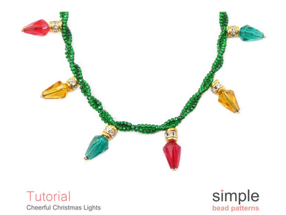 Cheerful Christmas Light Earrings, Bracelet & Necklace Pattern