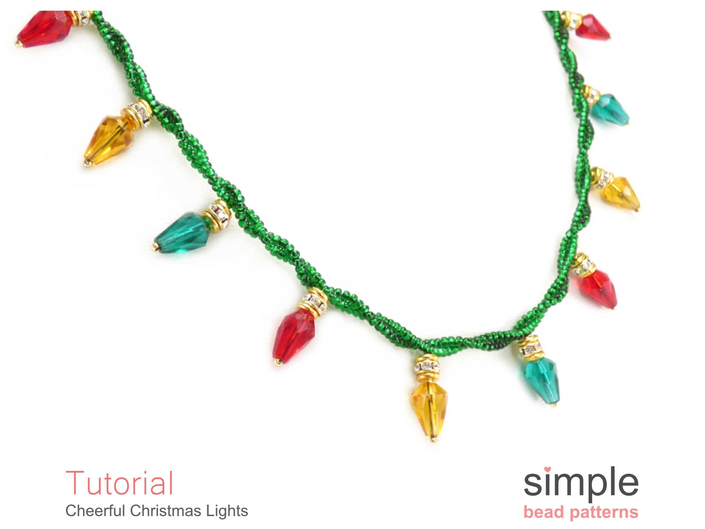 Cheerful Christmas Light Earrings, Bracelet & Necklace Pattern