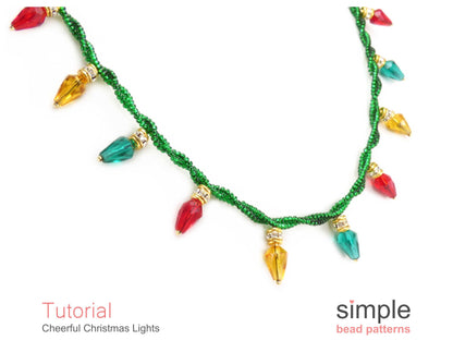 Cheerful Christmas Light Earrings, Bracelet & Necklace Pattern