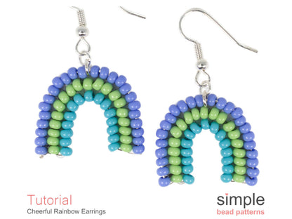 Cheerful Rainbow Earrings Beading Pattern
