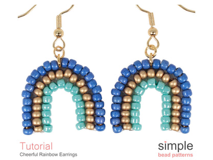 Cheerful Rainbow Earrings Beading Pattern