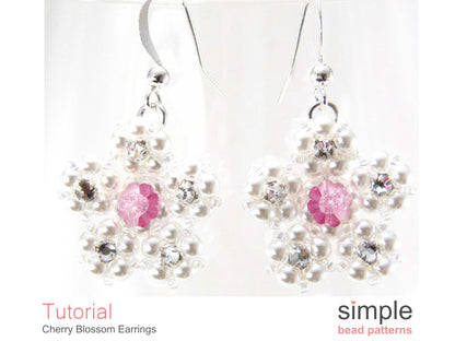 Cherry Blossom Earrings Beading Pattern