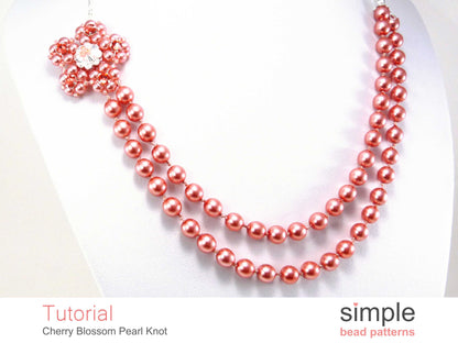Cherry Blossom Pearl Knot Necklace Pattern