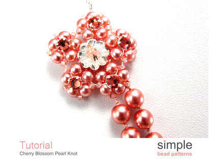 Cherry Blossom Pearl Knot Necklace Pattern