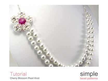 Cherry Blossom Pearl Knot Necklace Pattern