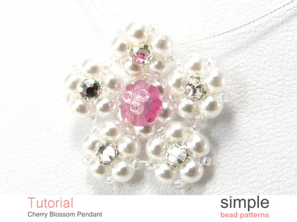 Cherry Blossom Pendant Necklace Beading Pattern