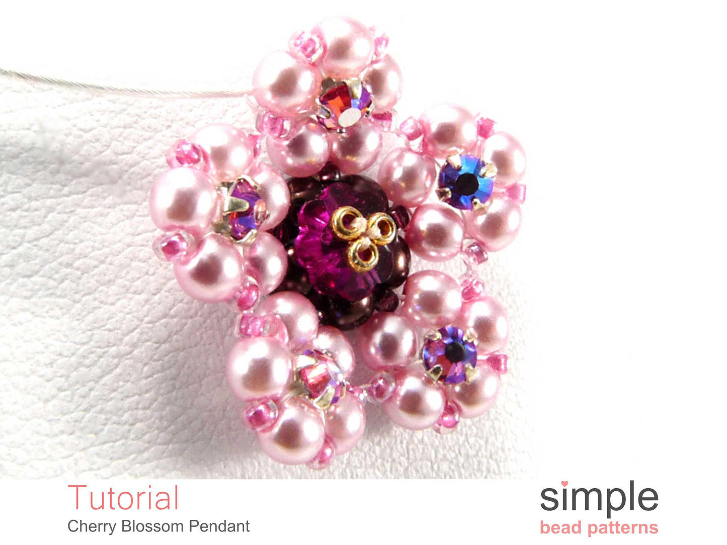 Cherry Blossom Pendant Necklace Beading Pattern