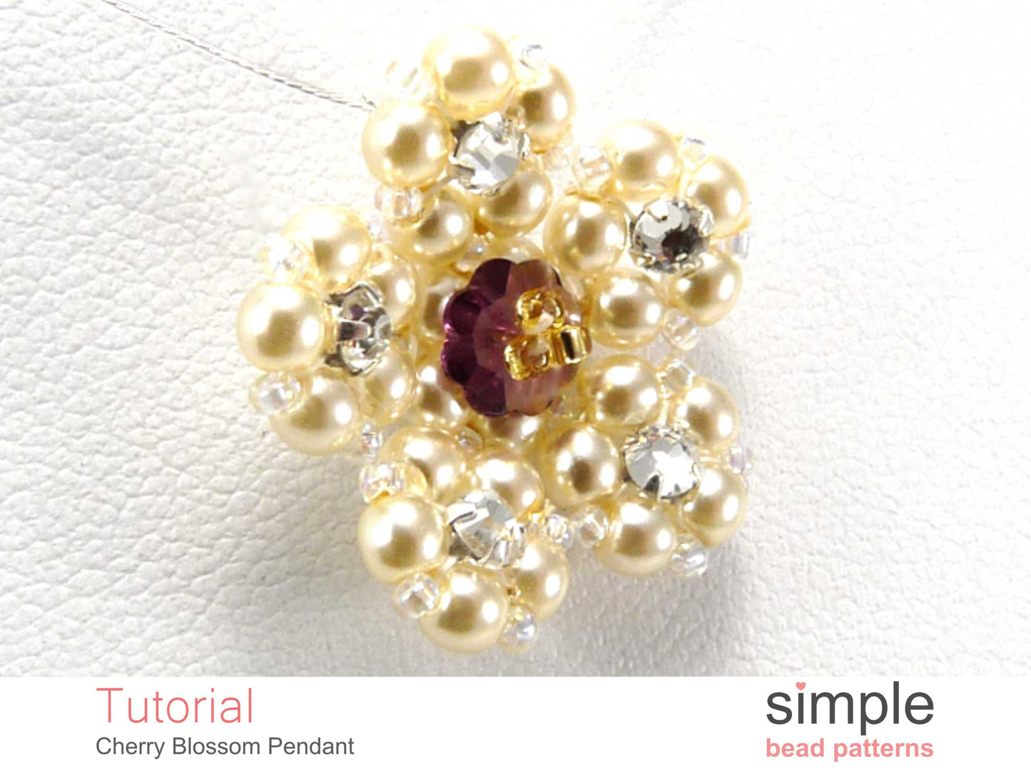 Cherry Blossom Pendant Necklace Beading Pattern