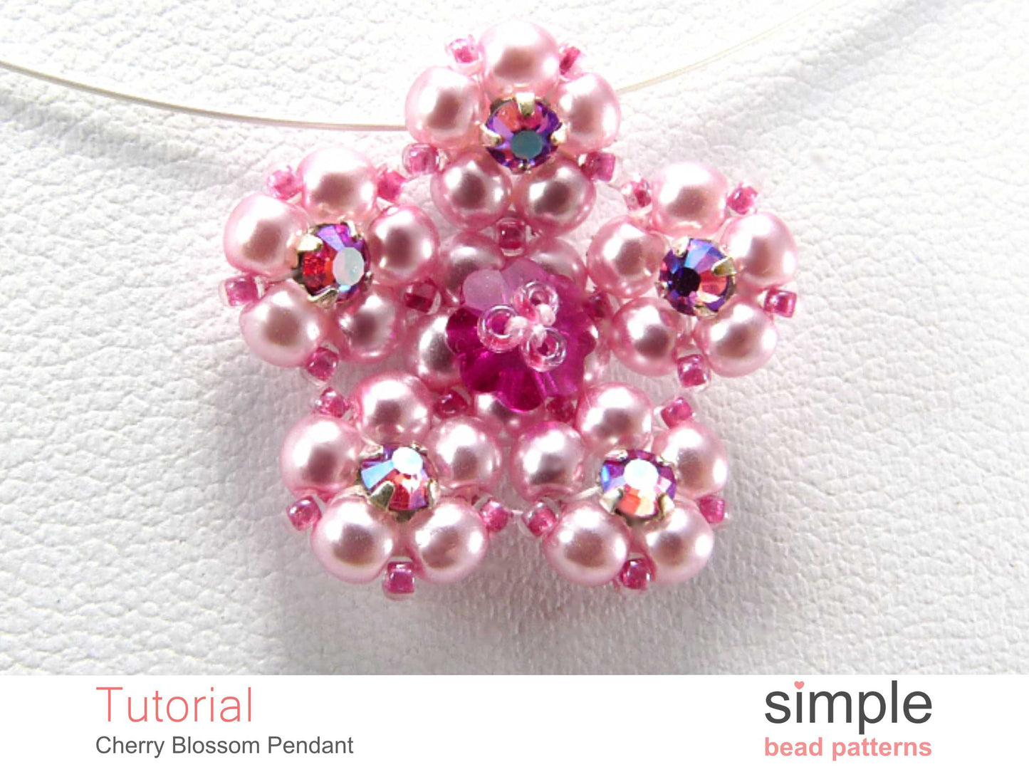 Cherry Blossom Pendant Necklace Beading Pattern