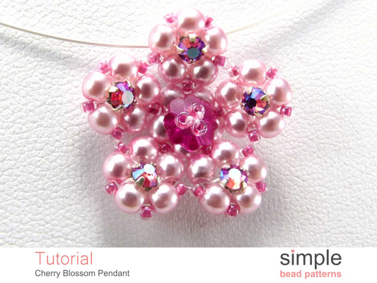 Cherry Blossom Pendant Necklace Beading Pattern