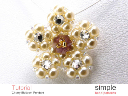 Cherry Blossom Pendant Necklace Beading Pattern