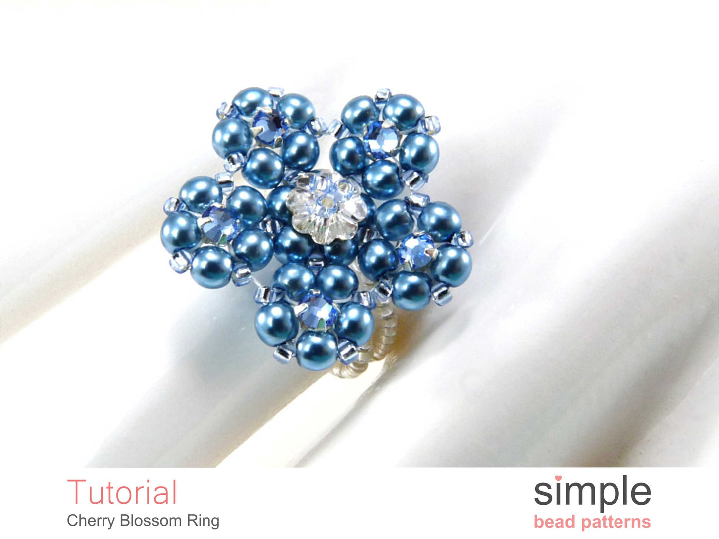 Cherry Blossom Stretch Ring Beading Pattern
