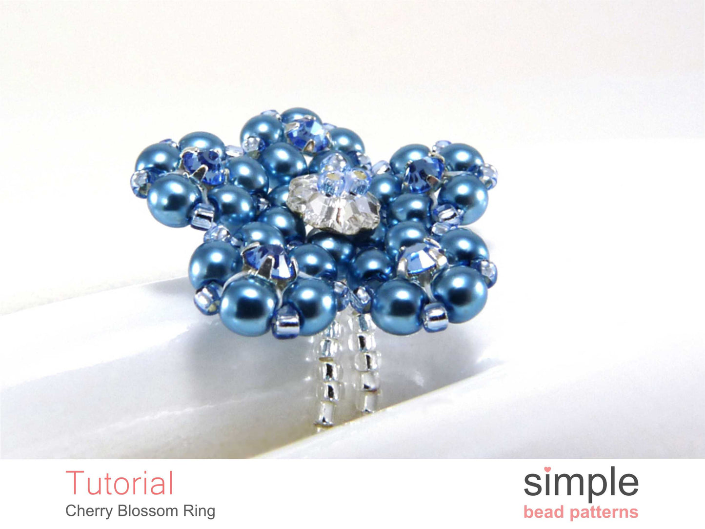Cherry Blossom Stretch Ring Beading Pattern