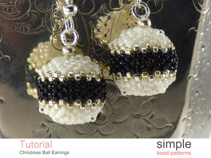 Christmas Ball Earrings Beading Pattern