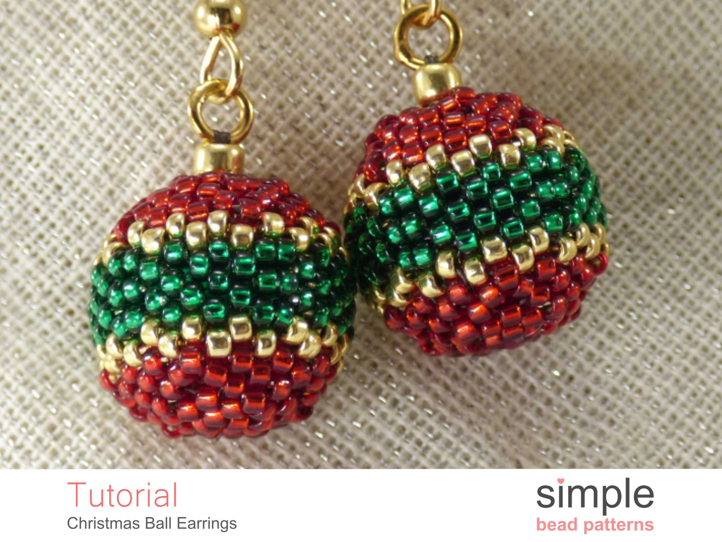 Christmas Ball Earrings Beading Pattern