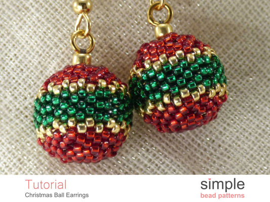 Christmas Ball Earrings Beading Pattern