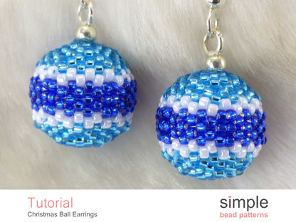 Christmas Ball Earrings Beading Pattern