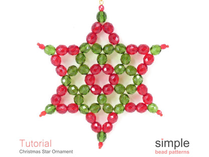 Christmas Star Ornament Beading Pattern