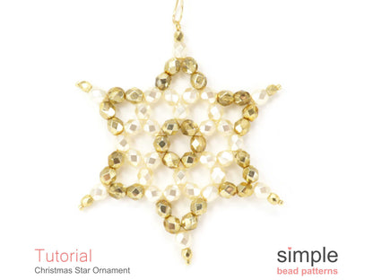 Christmas Star Ornament Beading Pattern
