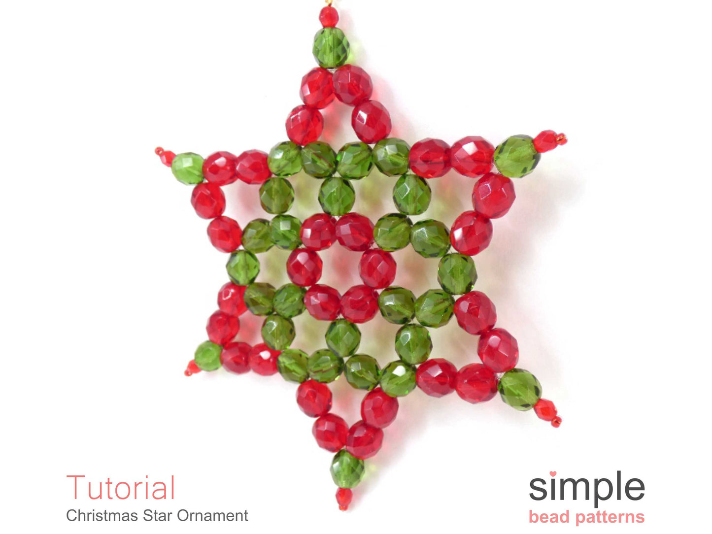 Christmas Star Ornament Beading Pattern