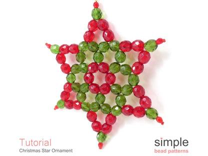Christmas Star Ornament Beading Pattern